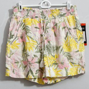 Briggs‎ Ladies’ Linen Blend Short  FLORAL